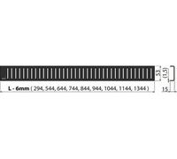 Rejilla para desagüe de ducha Alcadrain PURE BLACK - negra - longitud 1150 mm