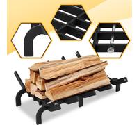 Rejilla para estufa - Rejilla para chimenea - Rejilla para carbón - Rejilla para leña - Rejilla para estufa de diseño libre - Hierro fundido - 41x32,5x12 cm