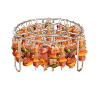 Rejilla Para Freidora De Aire - Parrilla Para Barbacoa Con Soporte Para Brochetas, Soporte Vertical Para Brochetas Con Colgante redondos Para asars, Con 24 Pinchos, Para Carne, Verduras, Mariscos