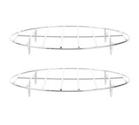Rejilla para Hornear Pizza de Acero Inoxidable 2 Piezas para Exterior | Plata, Ligera y Fácil de Guardar, para Barbacoas al Aire Libre y Salidas Soporte Práctico, Paquete Doble