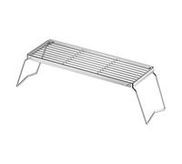 Rejilla para parrilla al aire libre, plegable, de acero inoxidable, rejilla para hoguera, soporte para fogatas multiescenario, para verduras, champiñones, carne, carne de res, ideal para patio