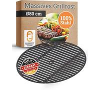 Rejilla para parrilla redonda, diámetro 80 cm. Rejilla de alta calidad fabricada en acero. Plancha de parrilla robusta con un grosor de 8 mm. Rejilla apta para parrillas de gas, carbón y barbacoas. Re