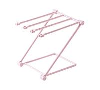 Rejilla para Secar Paños de Cocina para Encimera, Soporte Plegable para Almacenamiento de Paños de Cocina de 4 Brazos, Colgador para Paños de Cocina para el Hogar y la Cocina (Rosa)