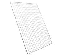 Rejilla Rectangular para Barbacoa de Hierro, Malla Plata | Superficie Antiadherente, Soporta Piezas Pequeñas, Uso Exterior y Camping, para Aves y Parrillas
