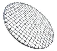 Rejilla redonda de acero inoxidable, grado 304, rejilla de red para barbacoa, camping, senderismo, cocina al aire libre (26 cm)