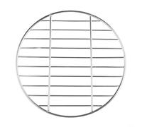 Rejilla redonda de acero inoxidable para barbacoa, parrilla de cocina resistente para picnic al aire libre y fiesta en el jardín, estante de repuesto portátil de carbón para (30 cm)