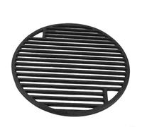 Rejilla redonda de hierro fundido para barbacoa de carbón y gas, rejilla de cocción de repuesto resistente con gran diámetro, placa de hierro negro para cocinar al aire libre (malla de rejilla de 30