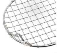 Rejilla Redonda para acero 15cm para Estufa de Gas Rejilla Redonda | Pulido , antiadherente, para fácil lavar, 25cm tamaño medio, para resistencia óxido y corrosión(30.5cm)