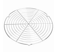 Rejilla Redonda para Parrilla 32,5 cm Antiadherente | Malla de alambre metálica resistente, para camping y picnic, distribución uniforme del , repuesto redondo