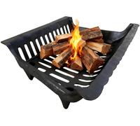 Rejilla robusta para chimenea, apta para leña, fabricada en hierro fundido, color