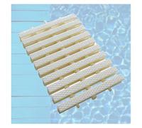 Rejillas de drenaje y para piscinas duraderas - Rejilla de desbordamiento con textura romboidal para patios, terrazas y entradas de vehículos - 25 x 100 cm, juego de 2 para una mejor gestión del