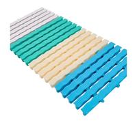 Rejillas para piscinas, rejilla de drenaje personalizable para desbordamiento - rejilla de canaleta de carretera empalmable, juego de 8 piezas (25 x 100 cm) para pasillos, patios y cercas - soluc