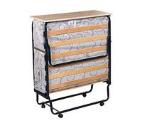 Relax Plegatín Cama Somier Plegable 90 x 190 cm con Colchón de Espuma, Cama Auxiliar Plegable, Estructura Práctica, Fácil de Guardar, Ideal para Invitados y Espacios Reducidos