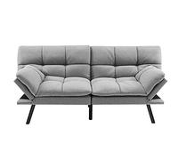 RELAX4LIFE Sofá cama plegable con función de dormir, sofá cama plegable, sofá con reposabrazos de respaldo ajustable, sofá cama con superficie de 182 x 106,5 cm, sofá para sala de estar, habitación de