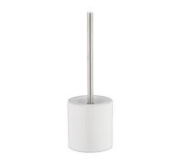 Relaxdays 1 Escobilla de Baño con Cepillo Intercambiable, Cerámica-Hierro, 38,5 x 12,5 cm, Blanco