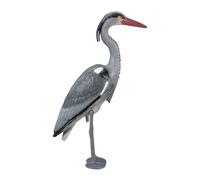 Relaxdays 10 figuras de garza para decorar jardín rojo,negro,gris