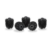 Relaxdays 10 recambios escobilla baño 12 mm negros negro