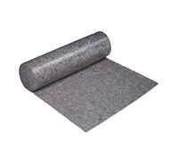Relaxdays 10 Rollos de Fieltro Protector, 1 m x 50 m = 50 m², Antideslizante, Impermeable, 300 g/m², Pintura, mudanzas, Gris
