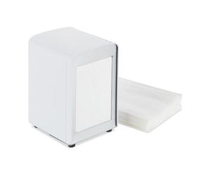 Relaxdays 10 servilleteros de mesa de bar blancos blanco,plata