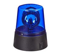 Relaxdays 10 x Luces policía, LED azul azul,negro