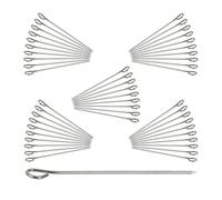 Relaxdays 100 pinchos barbacoa plata
