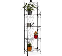 Relaxdays 10020706, Estante escalonado para plantas, metal, , 20 kg, 4 estantes, 440 mm