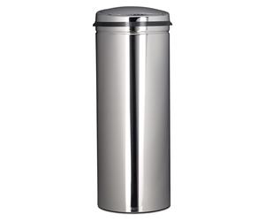 relaxdays 10021223_0: Cubo de basura con sensor, 50 litros, color plateado