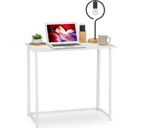 relaxdays 10026030_954: Escritorio blanco, rectangular, marca relaxdays