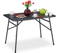 Relaxdays Mesa de jardín plegable en antracita antracita