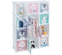 Relaxdays Armario modular infantil blanco 8 cubos blanco