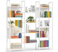 Relaxdays 10052077_49, Blanco, 14 estantes, Cuerpo de madera aglomerada (MDF), 70 kg, Blanco