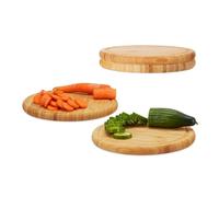 Relaxdays 16 tablas de cortar de 30 cm marrón claro