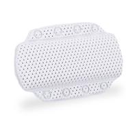 Relaxdays 2 almohadas bañera blancas con ventosas blanco,transparente