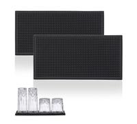 Relaxdays 2 bar mats de 30x15 cm negro