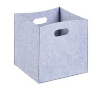 Relaxdays 2 cestas almacenaje fieltro grises gris