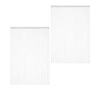 Relaxdays Juego de 2 cortinas de hilos 245 cm blanco