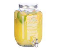 Relaxdays 2 Dispensadores de bebidas frías de 8 L plata,transparente