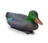 Relaxdays 2 Patos para Estanque, Flotante, Plástico, Impermeable, Adornos de jardín