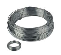 Relaxdays 2 rollos de alambre de acero de 1 mm plata