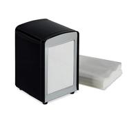 Relaxdays 2 servilleteros de mesa de bar negros negro,plata