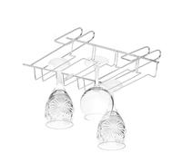 Relaxdays 2 soportes colgantes para copas plata