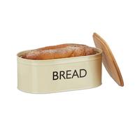 Relaxdays 2 x panera Retro XL beige,marrón claro,negro