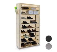 Relaxdays 2 zapateros altos beige,blanco