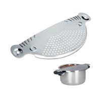 Relaxdays 2x Colador de acero inoxidable plata