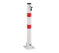 Relaxdays 2x Postes plegables rojo y blanco blanco,rojo,negro