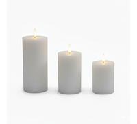 Relaxdays 3 velas LED gris