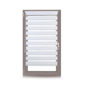 Relaxdays 3 x Estores dobles de tela blanco blanco,transparente