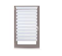 Relaxdays 3 x Estores dobles de tela blanco blanco,transparente