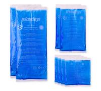 Relaxdays 32 almohadillas refrigerantes de gel azul
