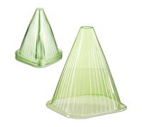 Relaxdays 32 sombreros para plantas en verde claro verde